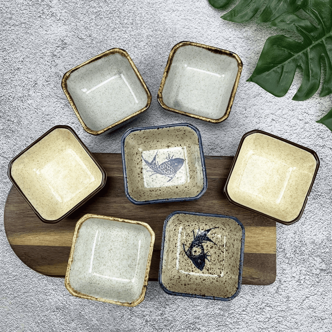 Ceramic Soy Sauce Dish Set 4