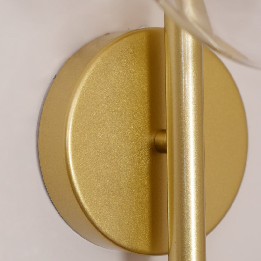 Modern Nordic Round Rippled Glass LED Wall Light - Ambient Sconce Fixture