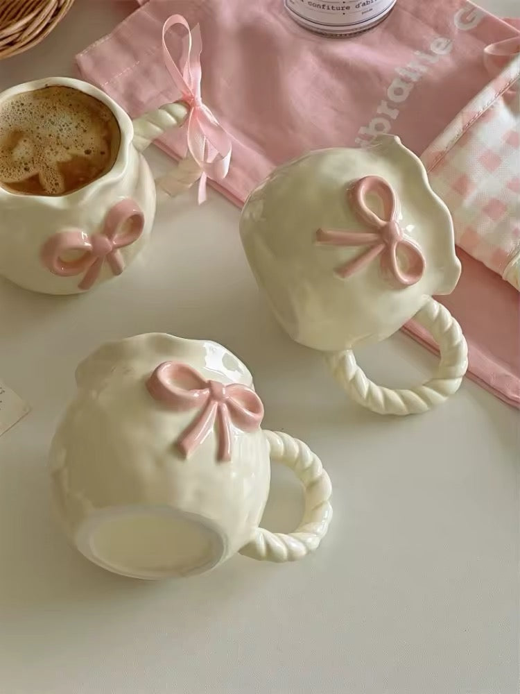 Charming Ceramic Bow Mug 5