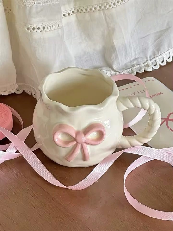 Charming Ceramic Bow Mug 7