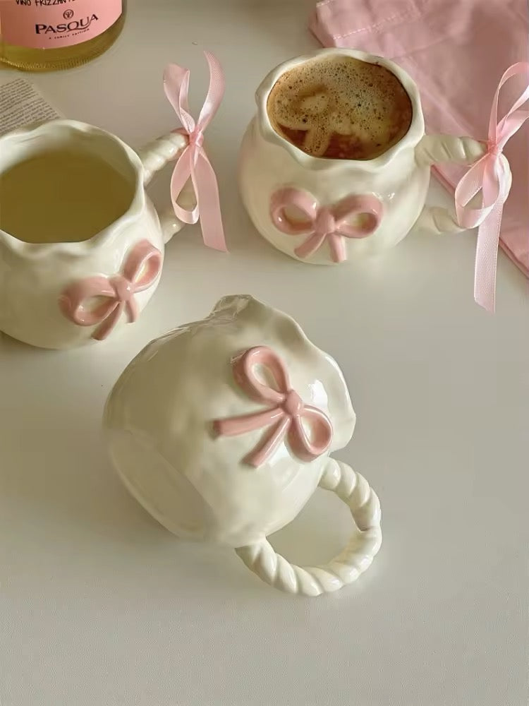 Charming Ceramic Bow Mug 8