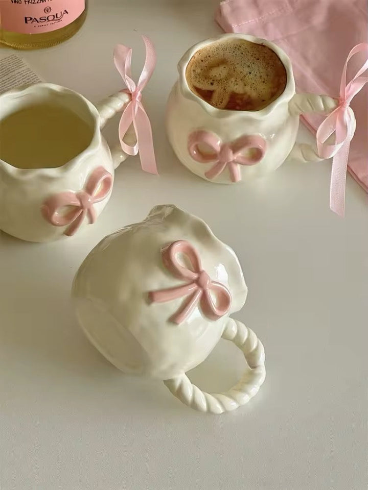 Charming Ceramic Bow Mug 8