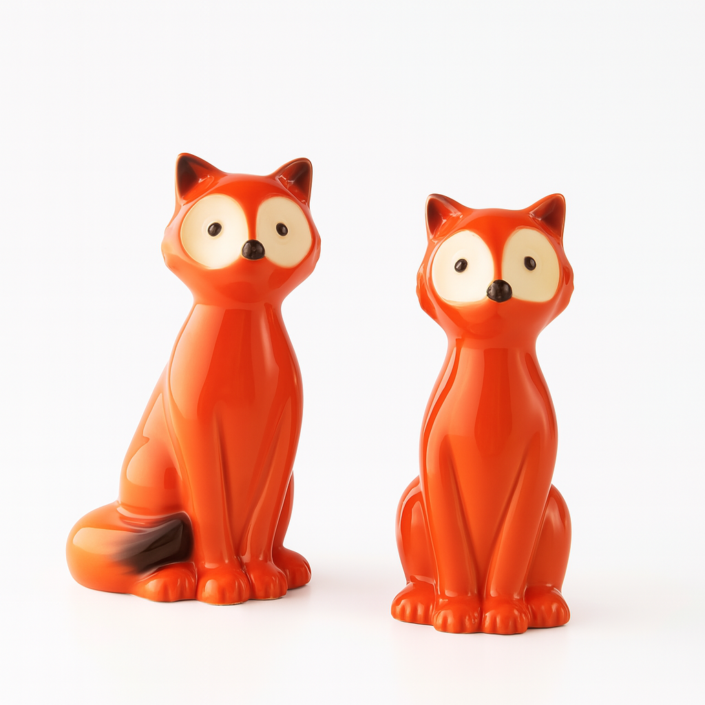 Charming Ceramic Fox Sculpture 1