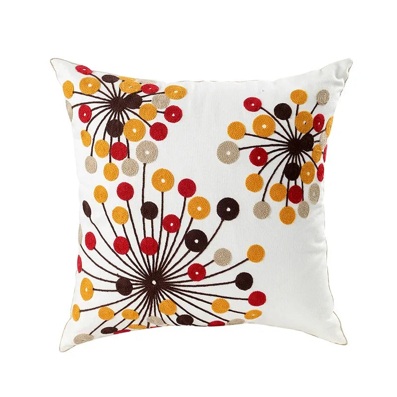 Charming Floral Cotton Cushion Cover 0