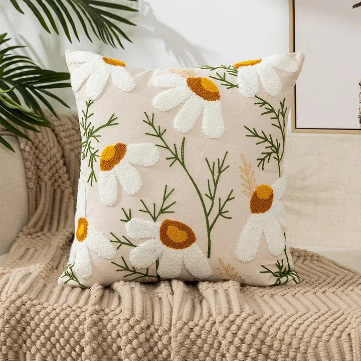 Charming Floral Cotton Cushion Cover 10