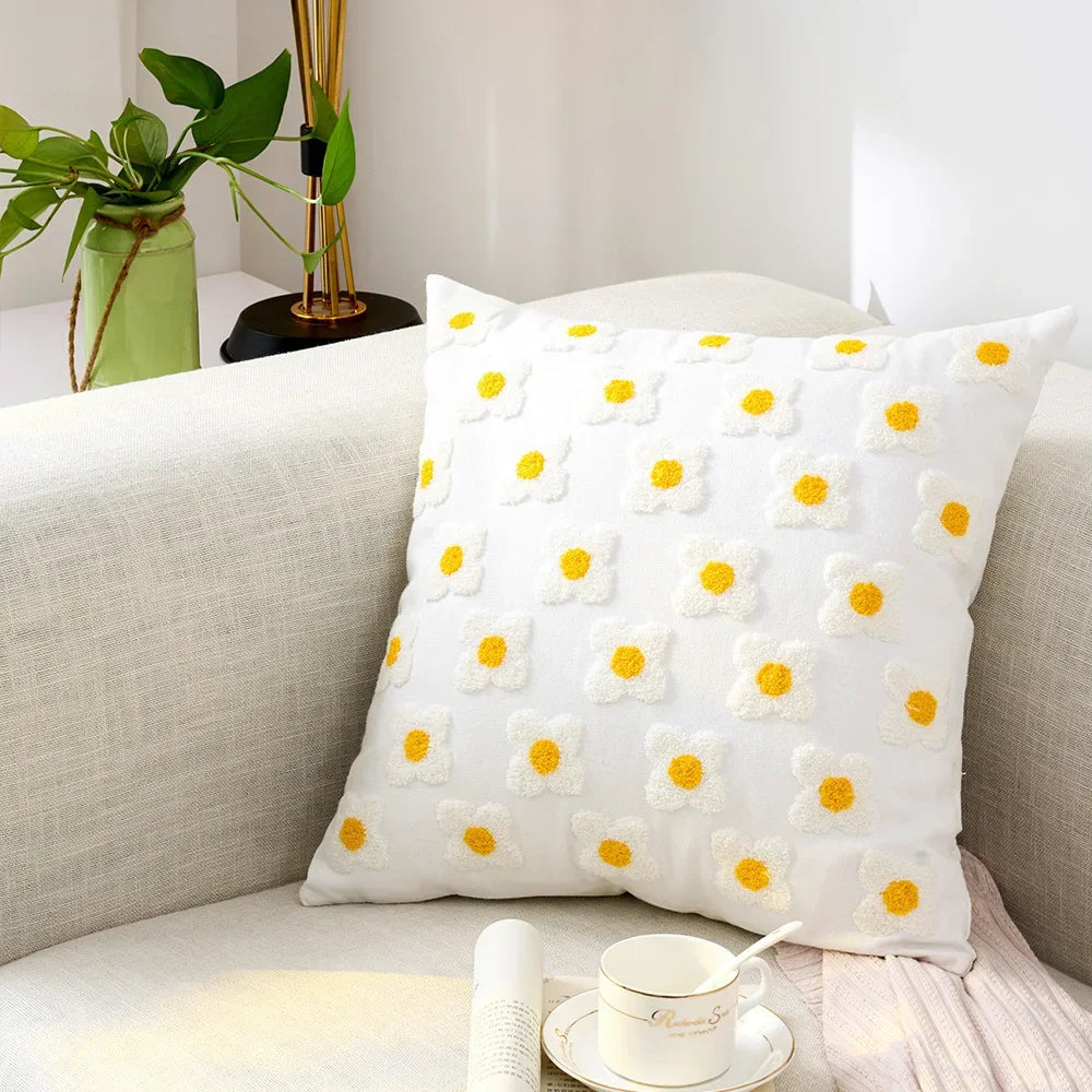 Charming Floral Cotton Cushion Cover 14