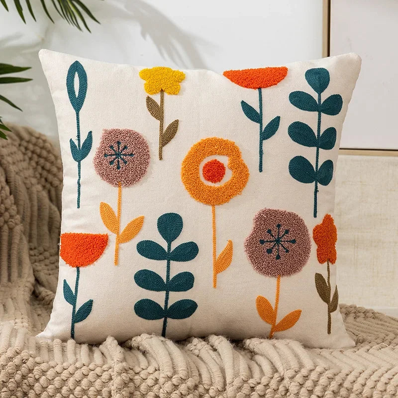 Charming Floral Cotton Cushion Cover 2