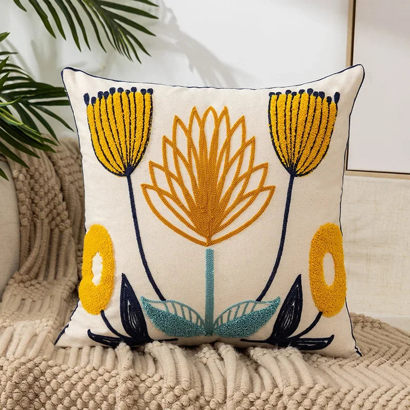 Charming Floral Cotton Cushion Cover 23