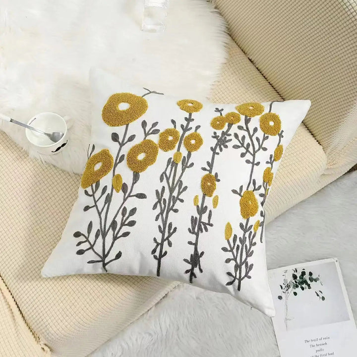 Charming Floral Cotton Cushion Cover 8