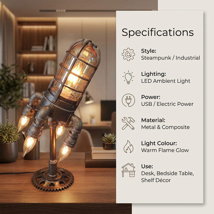 Charming Industrial Rocket Lamp 4