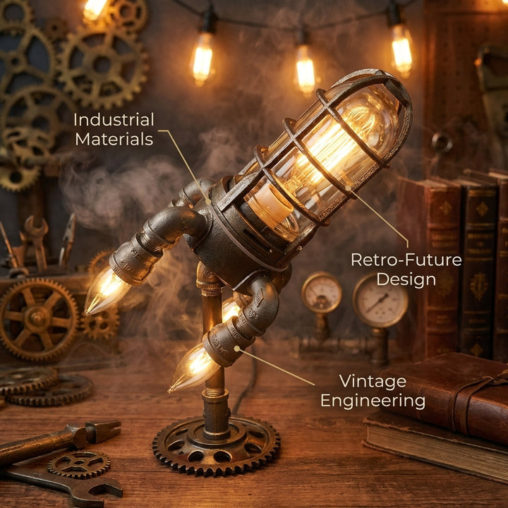 Charming Industrial Rocket Lamp 5