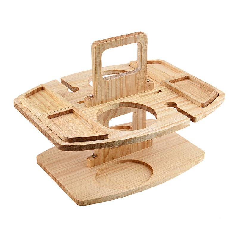 Charming Natural Wood Wine Table 1