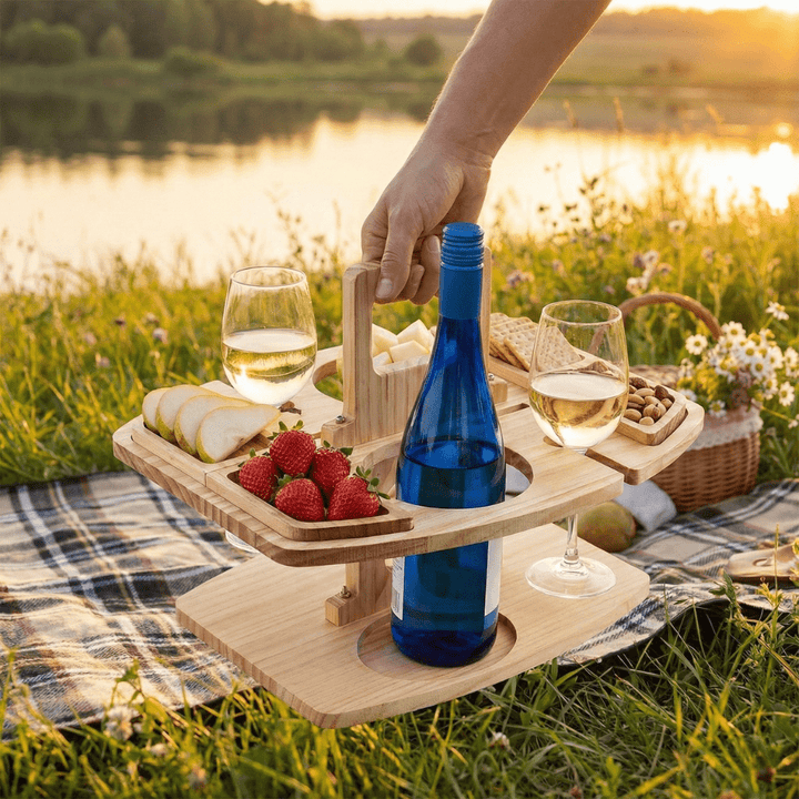 Charming Natural Wood Wine Table 5