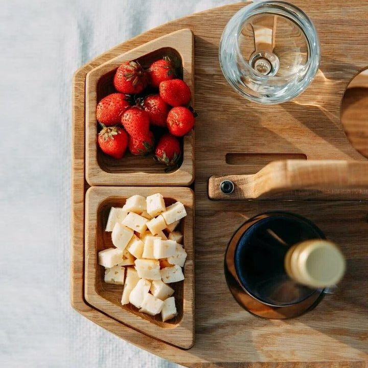 Charming Natural Wood Wine Table 7