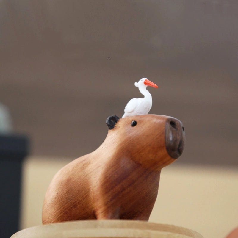 Charming Wooden Capybara Decor 2