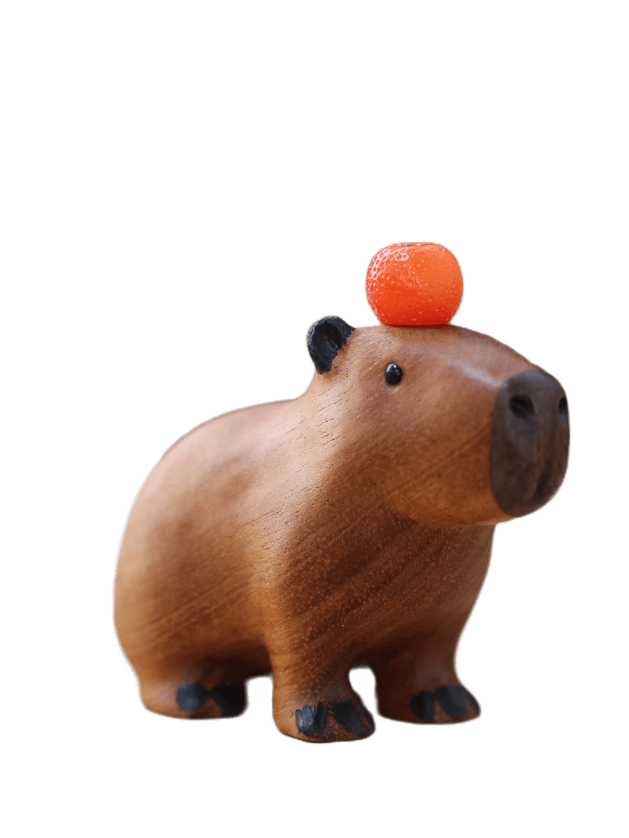 Charming Wooden Capybara Decor 4