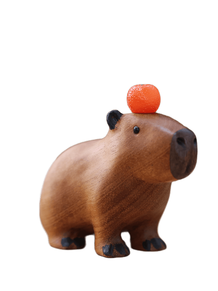 Charming Wooden Capybara Decor 4