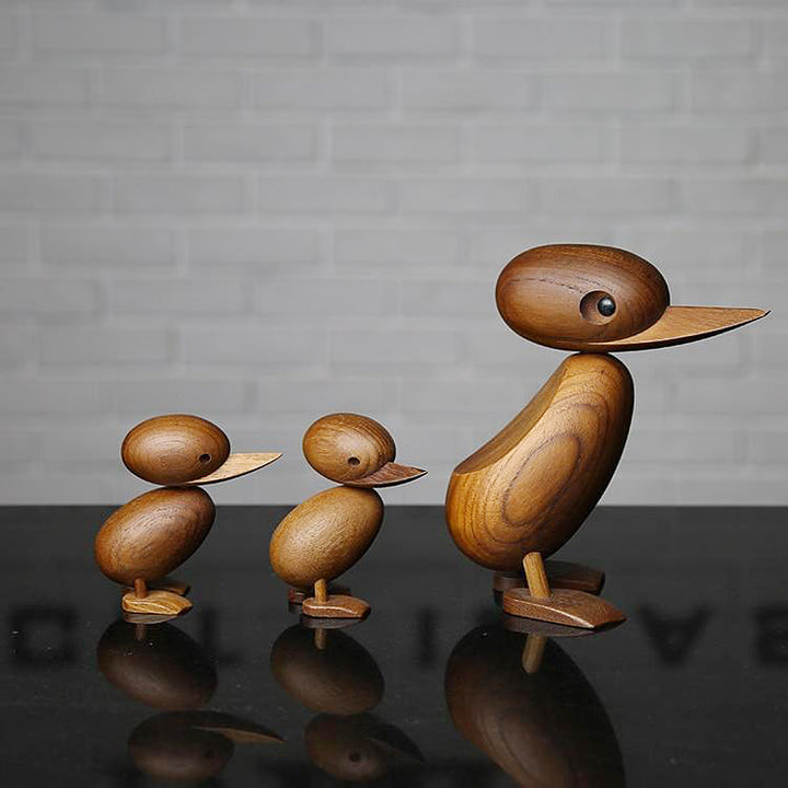 Charming Wooden Duck Decor Set 2
