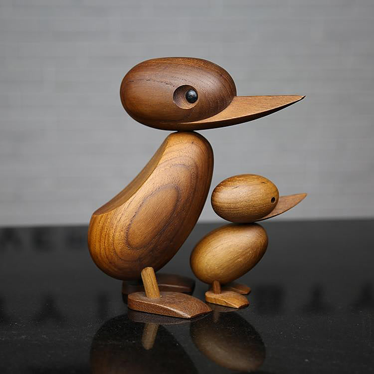 Charming Wooden Duck Decor Set 3