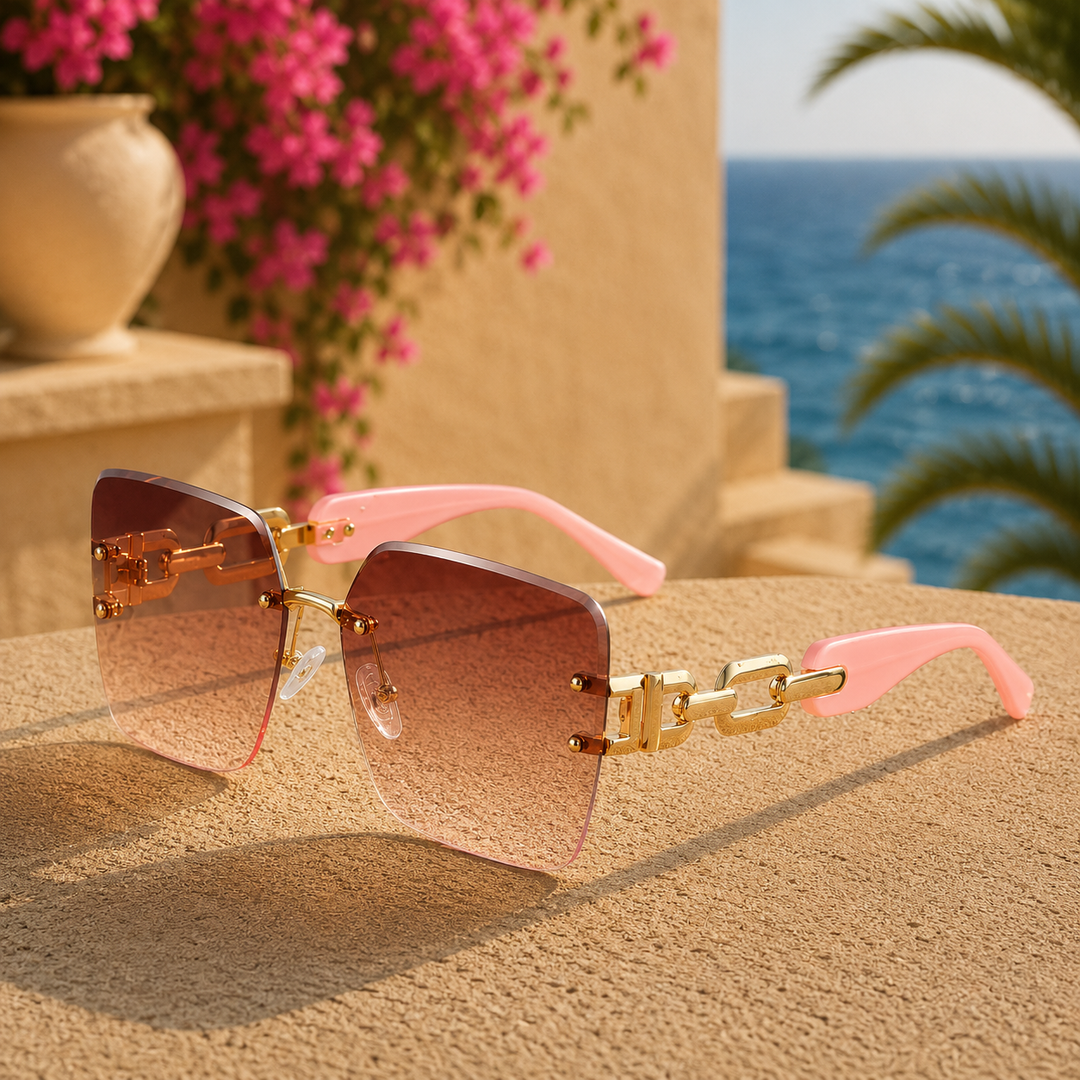 Rose Quartz Aureo Luxe Sunglasses lifestyle