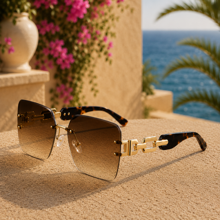 Havana Brown Aureo Luxe Sunglasses front view