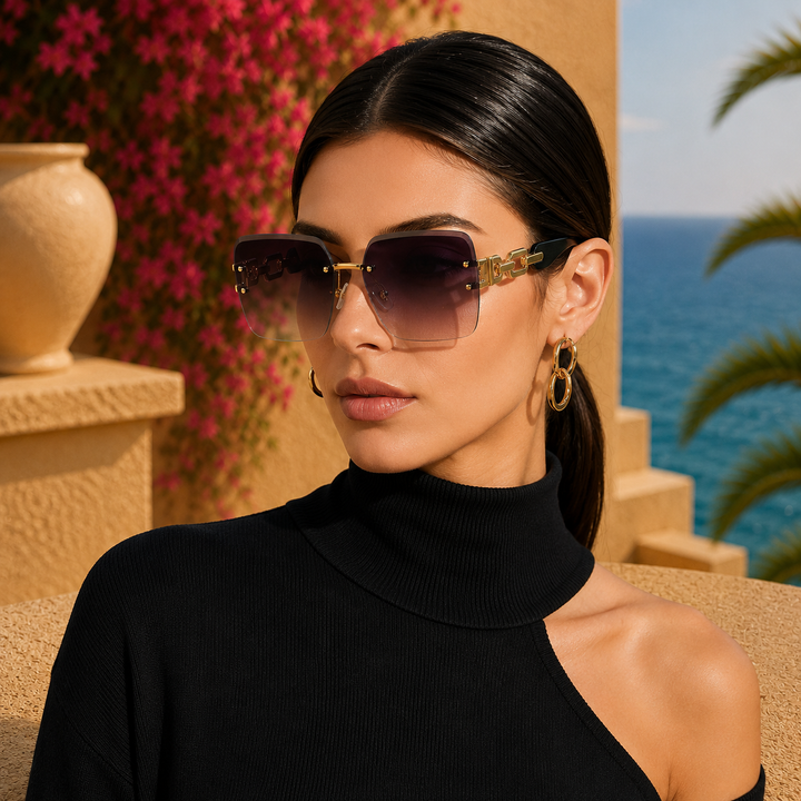 Black Aureo Luxe Sunglasses lifestyle