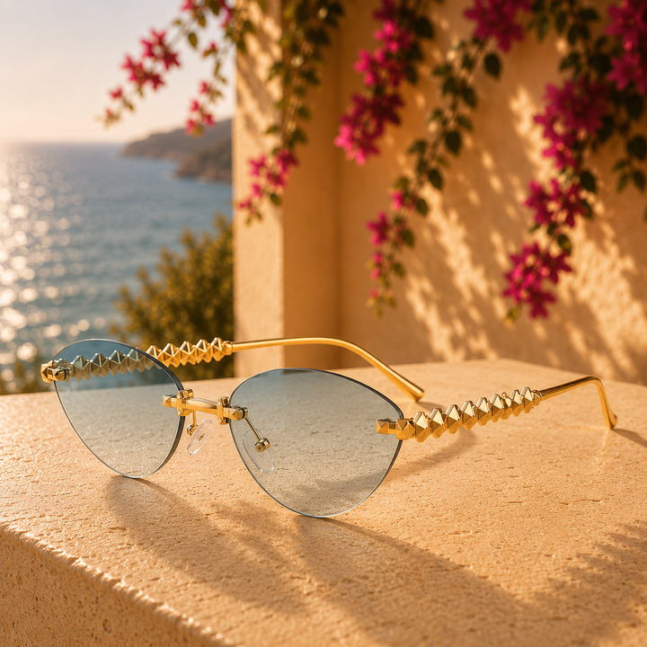 Light Green Elli Rose Sunglasses front view