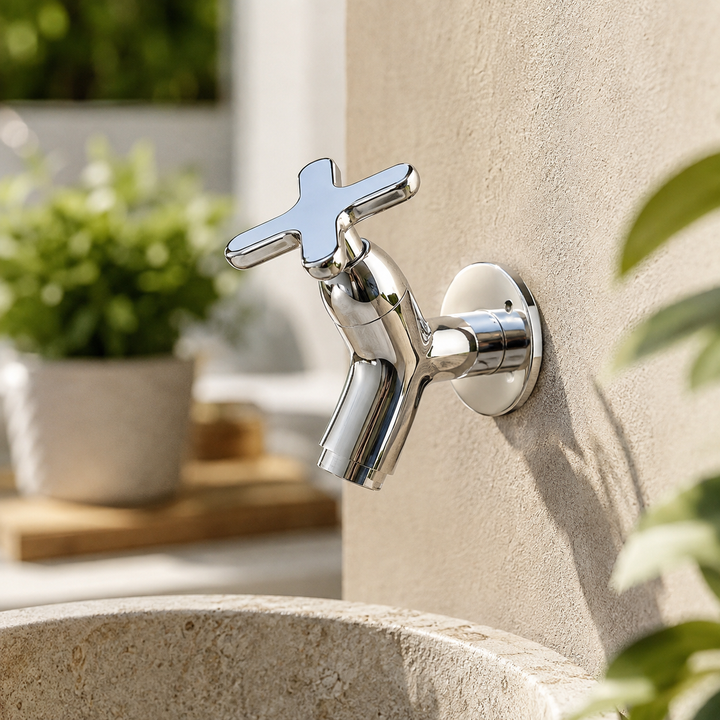 Brass Outdoor Wall Faucet detail view