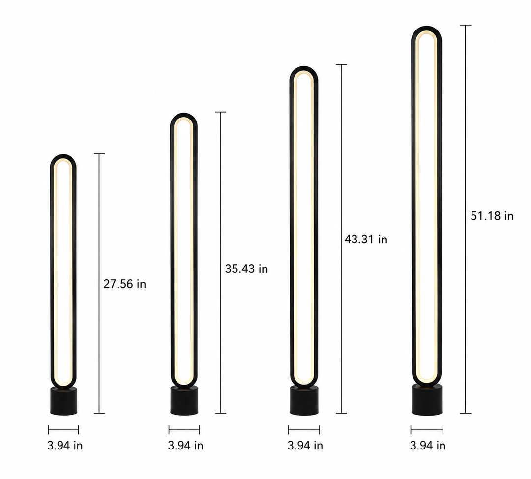 Slim Oval LED Floor Lamp alternate angle