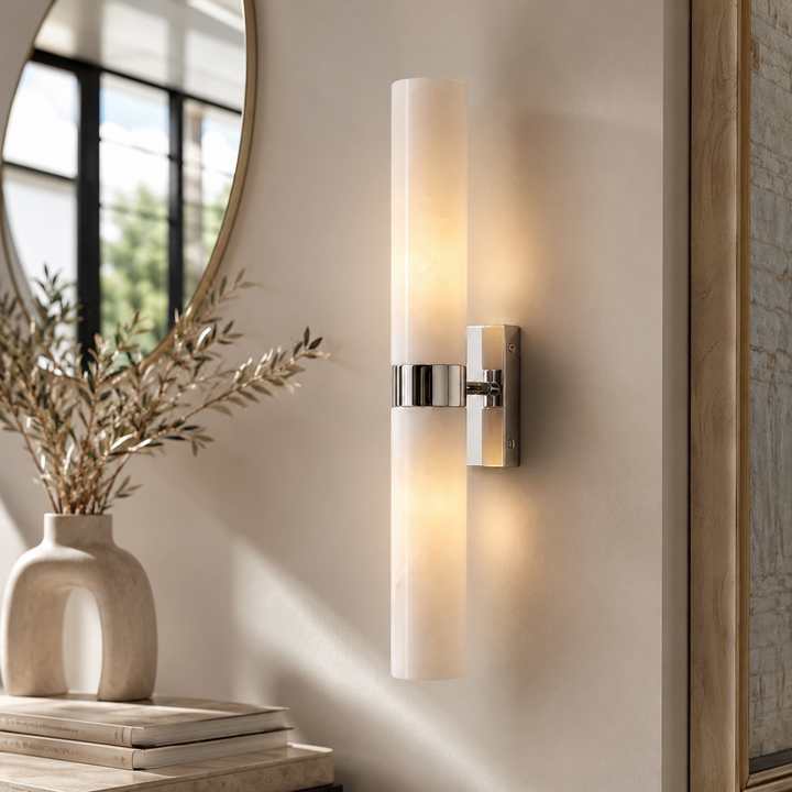 Alabaster Wall Sconce entryway lifestyle
