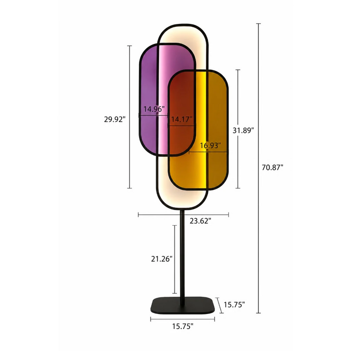 Layered Acrylic Floor Lamp full length view