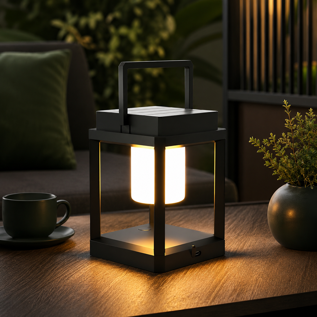 Solar Patio Lantern angled view