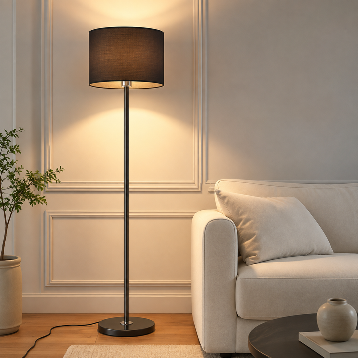 Nordic Drum Shade Floor Lamp detail view