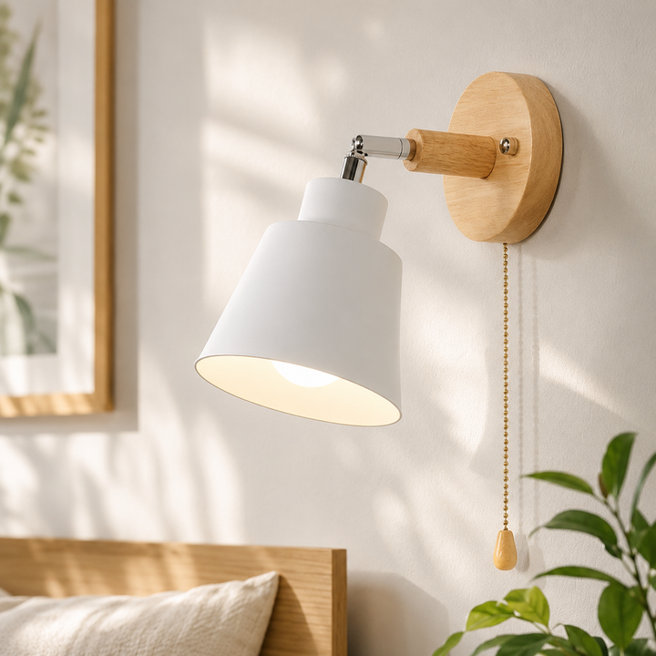 Wood Rotating Wall Sconce lifestyle setting
