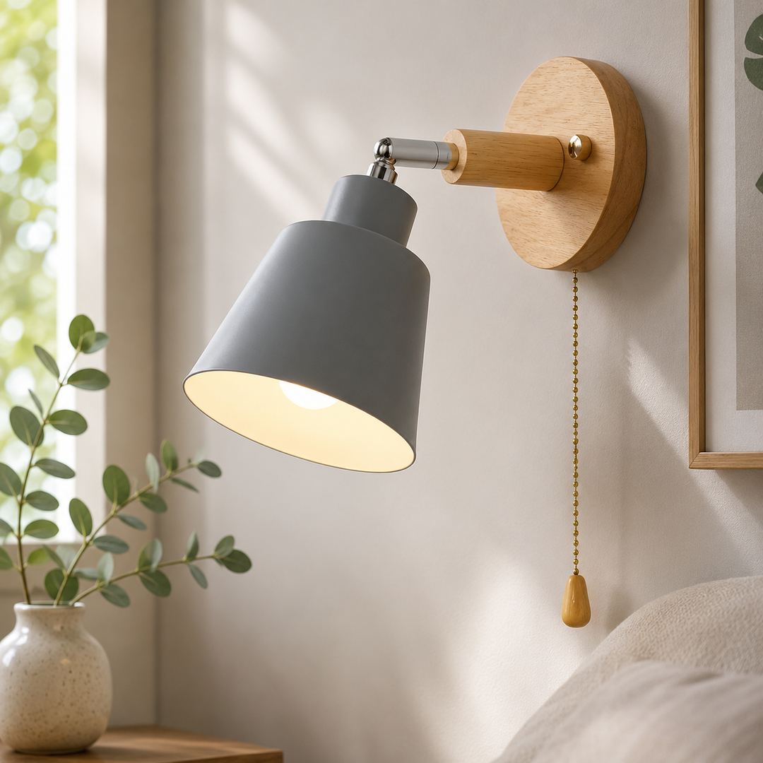 Wood Rotating Wall Sconce lifestyle setting