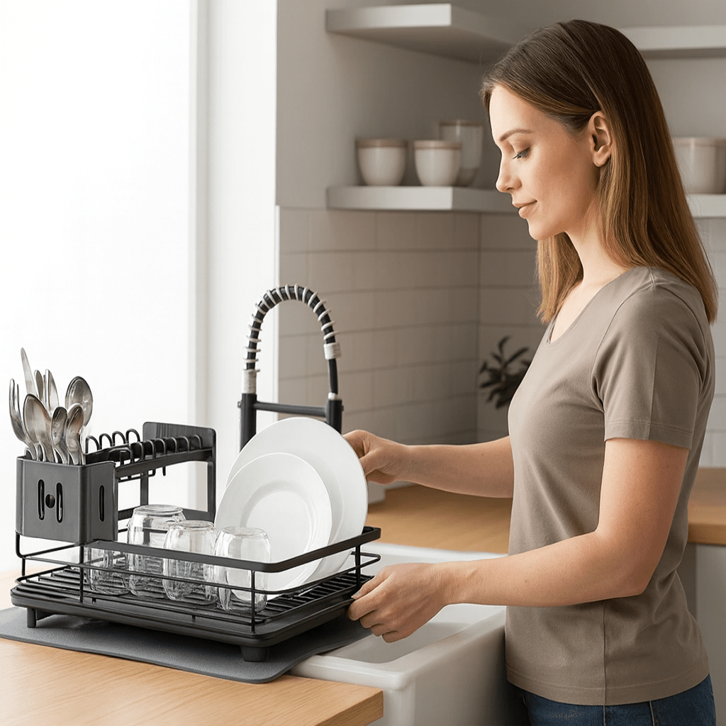 Foldable Stainless Steel Drying Rack lifestyle