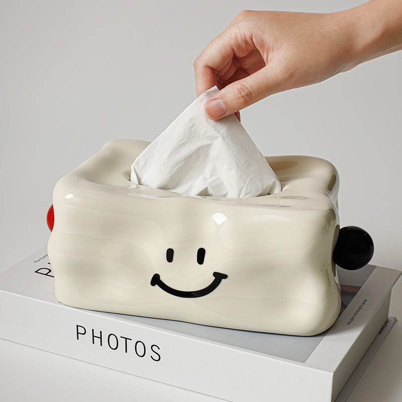 Cheerful Ceramic Tissue Box Cover 0