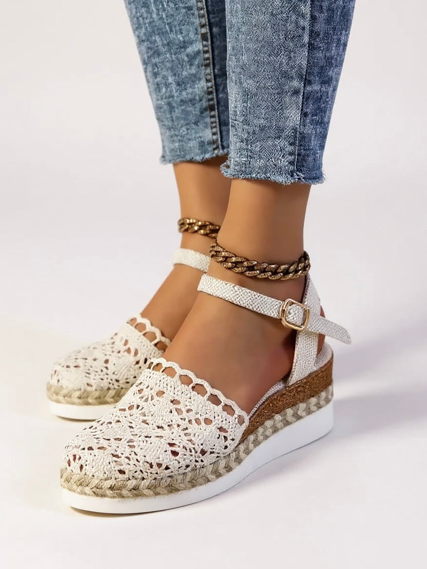 Chic Espadrille Wedge Sandals 0