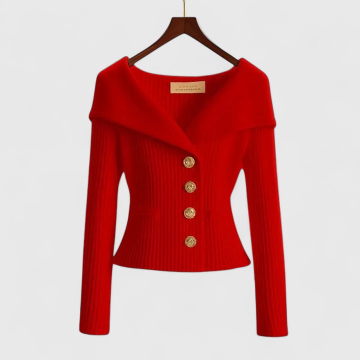 Chic Off-Shoulder Knit Women's Blazer 2