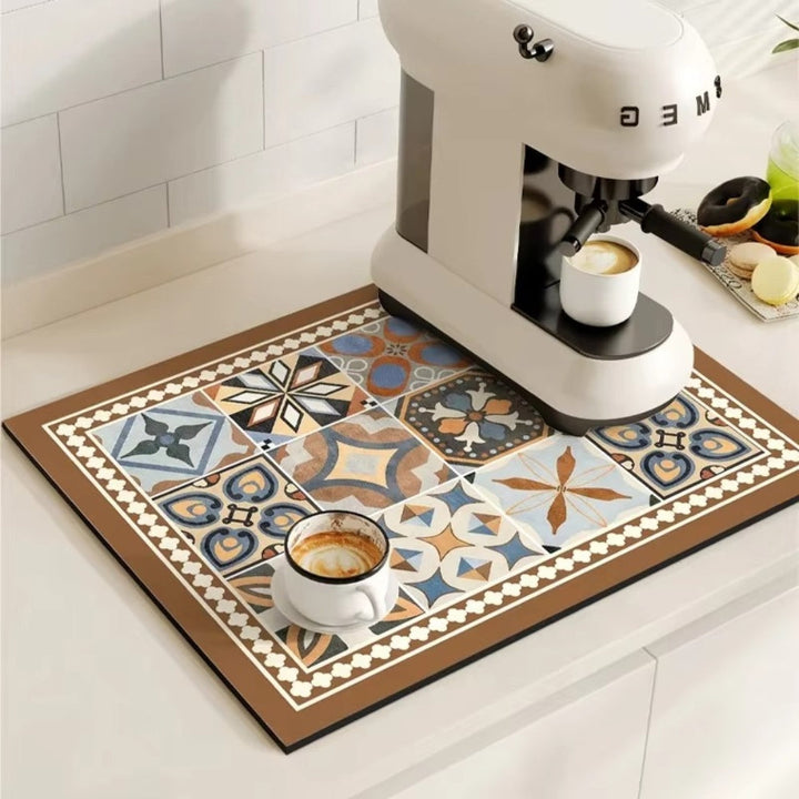 Chic Retro Tile Coffee Mat 0
