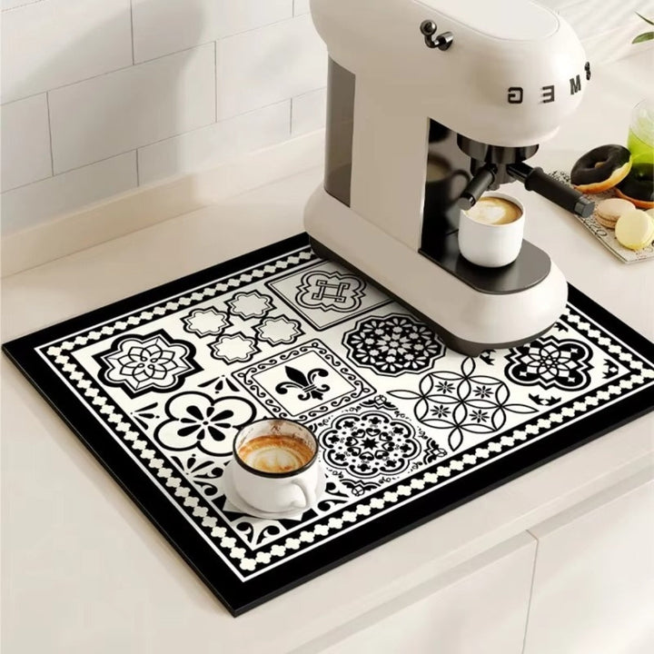 Chic Retro Tile Coffee Mat 1