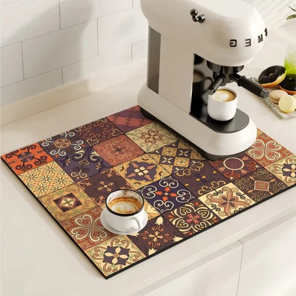 Chic Retro Tile Coffee Mat 10