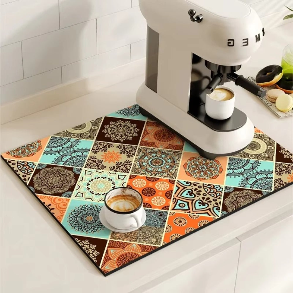 Chic Retro Tile Coffee Mat 11