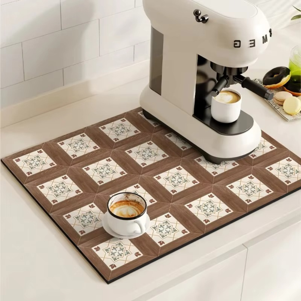 Chic Retro Tile Coffee Mat 12