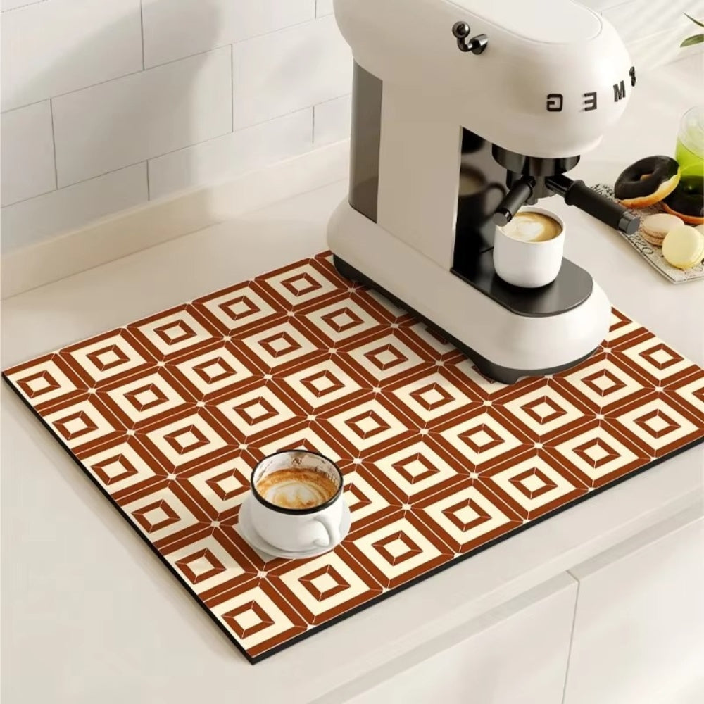 Chic Retro Tile Coffee Mat 2
