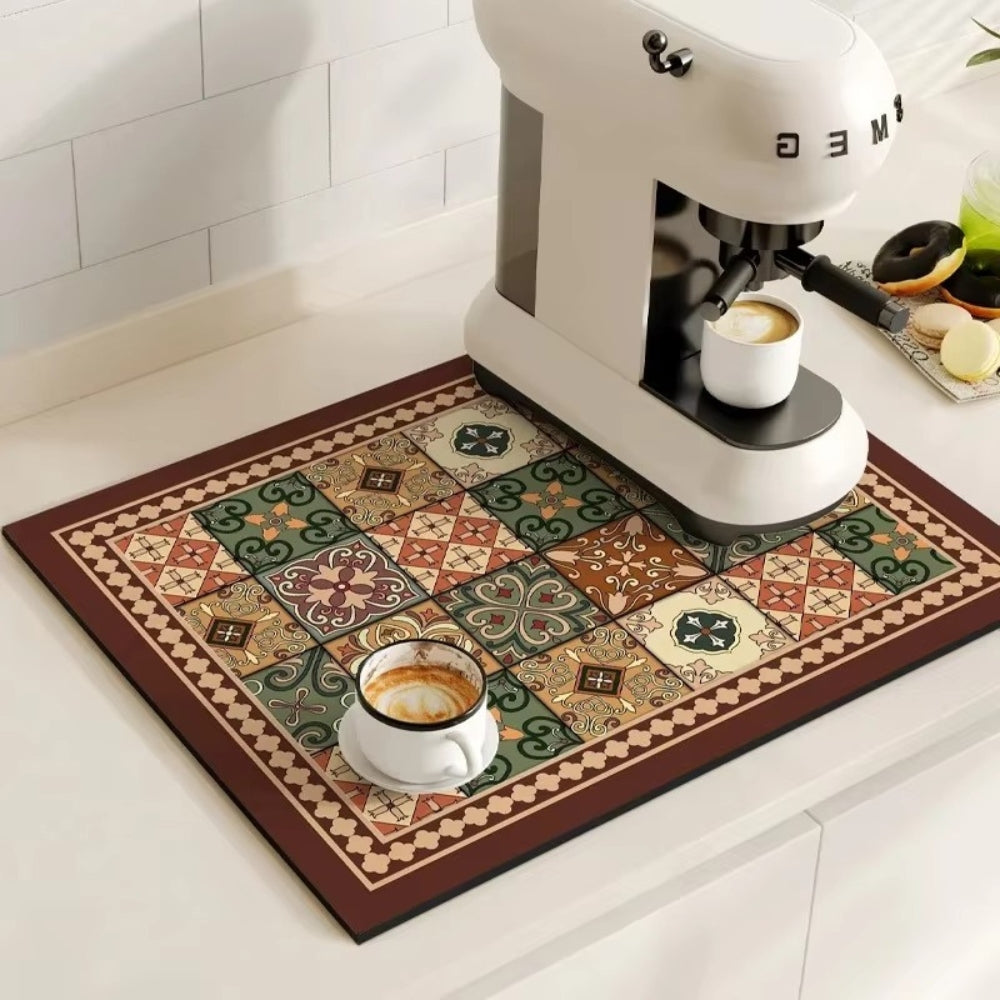 Chic Retro Tile Coffee Mat 7