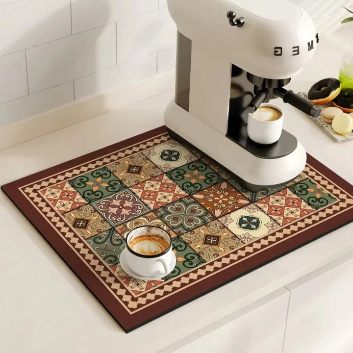 Chic Retro Tile Coffee Mat 7