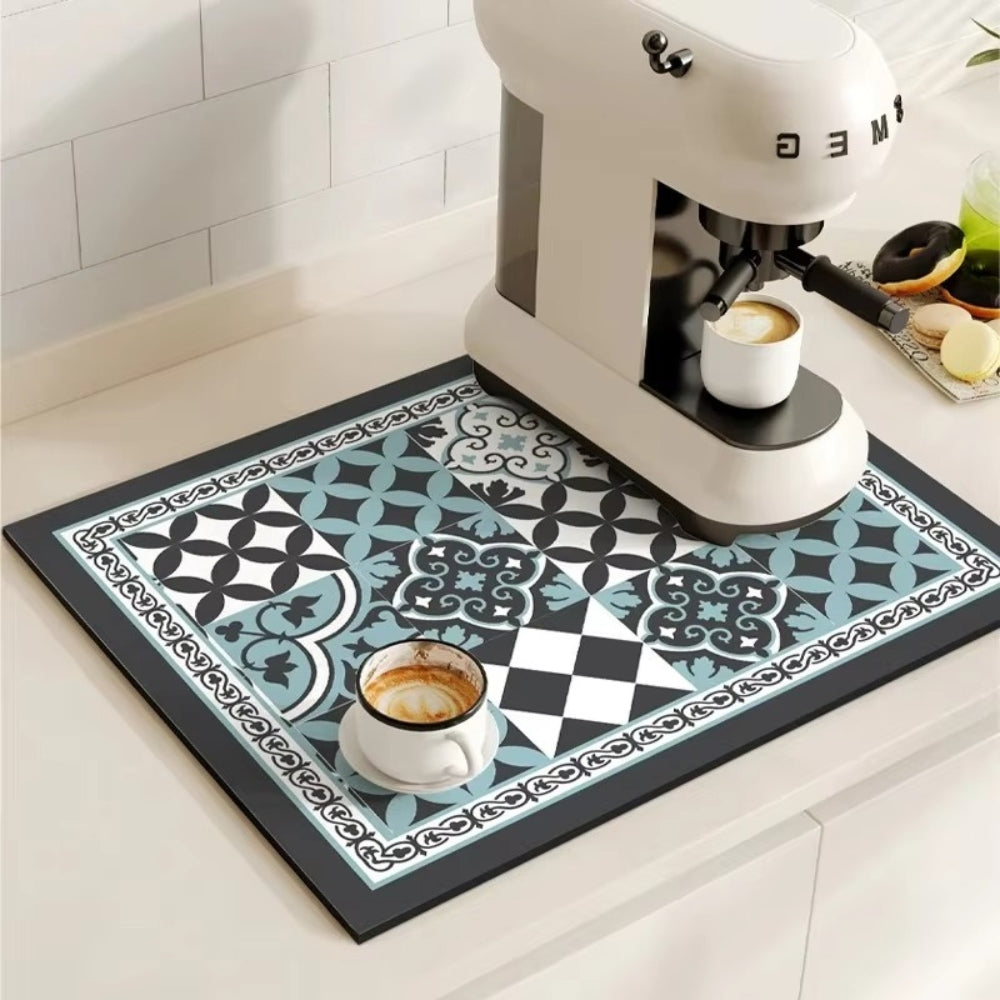 Chic Retro Tile Coffee Mat 8