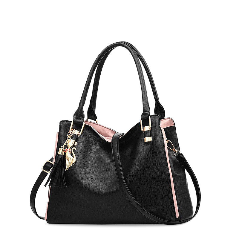 Chic Vegan Leather Shoulder Bag 0