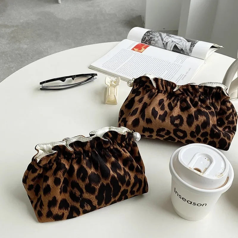 Chic Velvet Leopard Pouch 1
